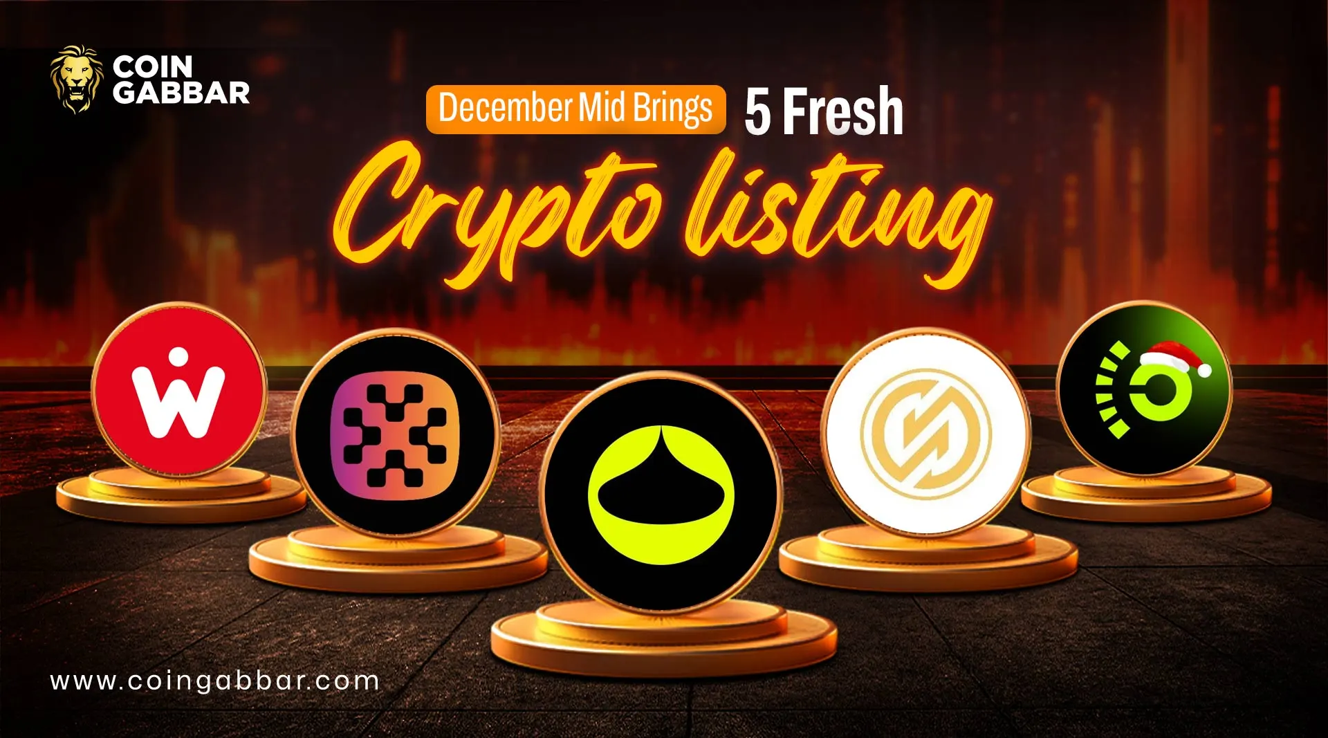 December Mid Brings 5 Fresh Crypto Listings