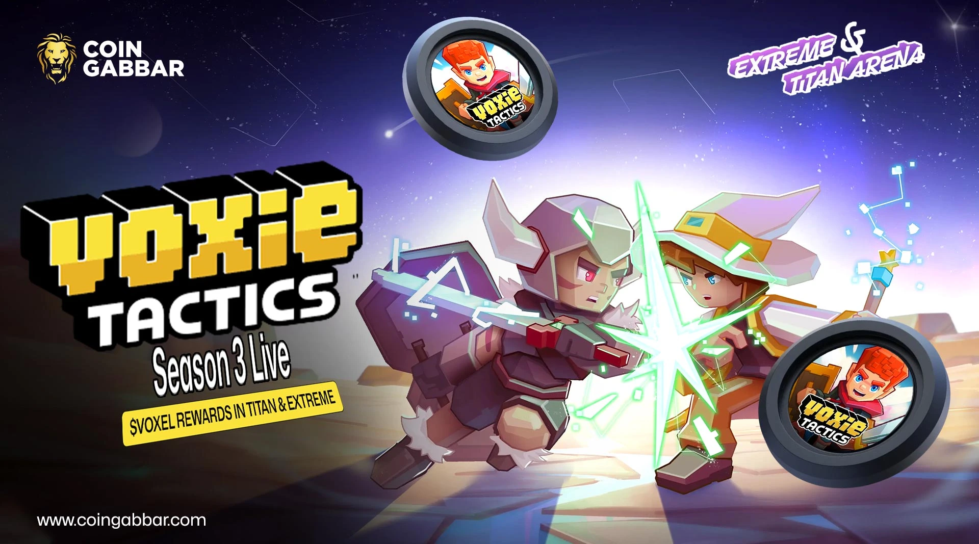 Voxie Tactics Season 3 Live : $VOXEL Rewards in Titan & Extreme