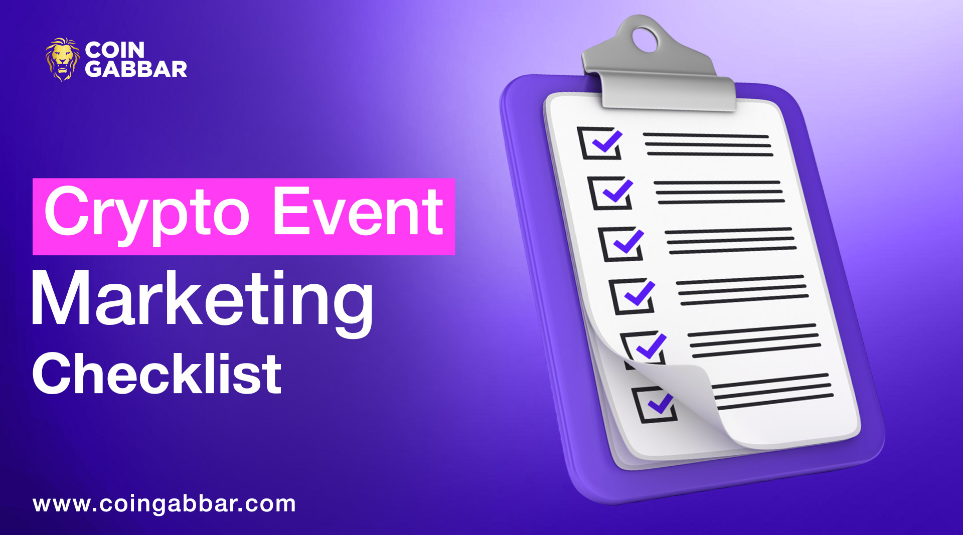 Crypto Event Marketing Checklist