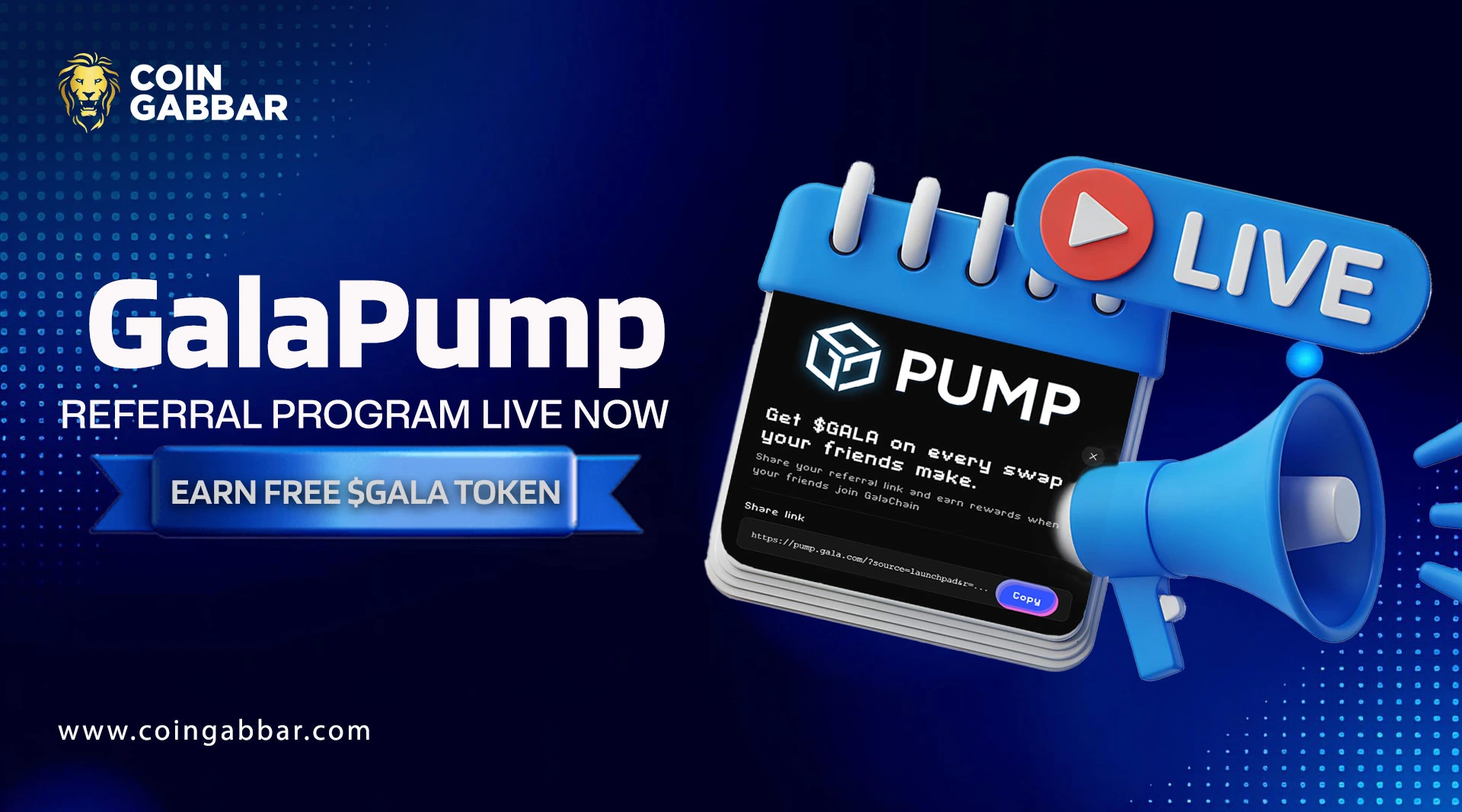 GalaPump Referral Program Live Now: Earn Free $GALA Tokens