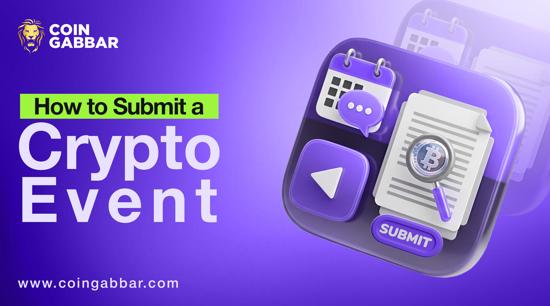 Submit a Crypto Event on CoinGabbar