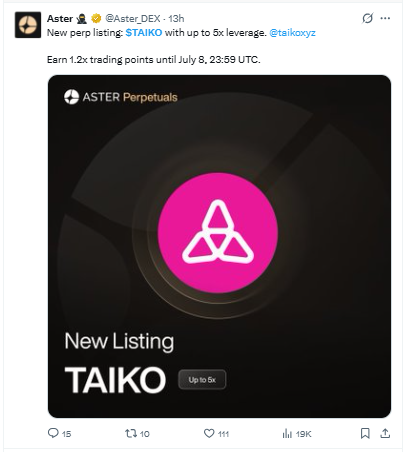 Posted on X by Aster 