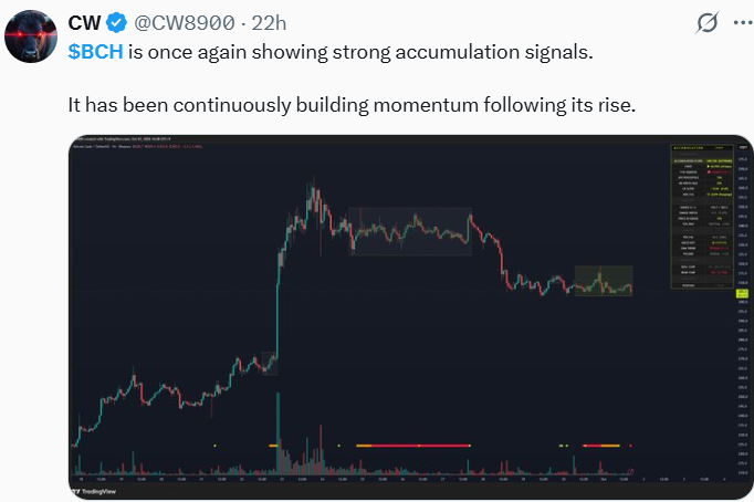 Bitcoin Cash News: Trader Sees Strong Accumulation Signals Again Bitcoin Cash News: Trader Sees Strong Accumulation Signals Again