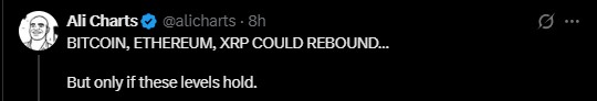 Bitcoin Ethereum and XRP now sit near levels Bitcoin Ethereum and XRP now sit near levels