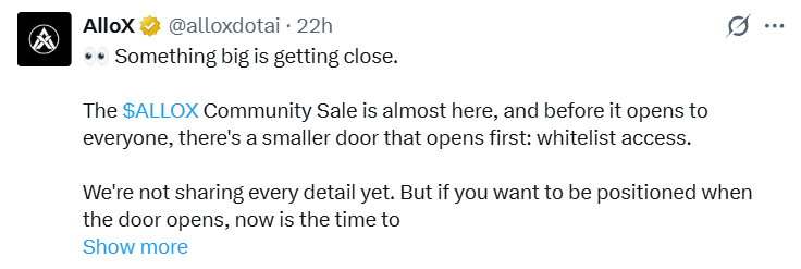 AlloX Presale details AlloX Presale details