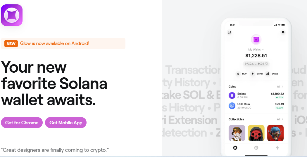 Glow Solana wallet takes a simpler approach