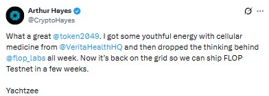 Arthur Hayes Say About the FLOP Testnet