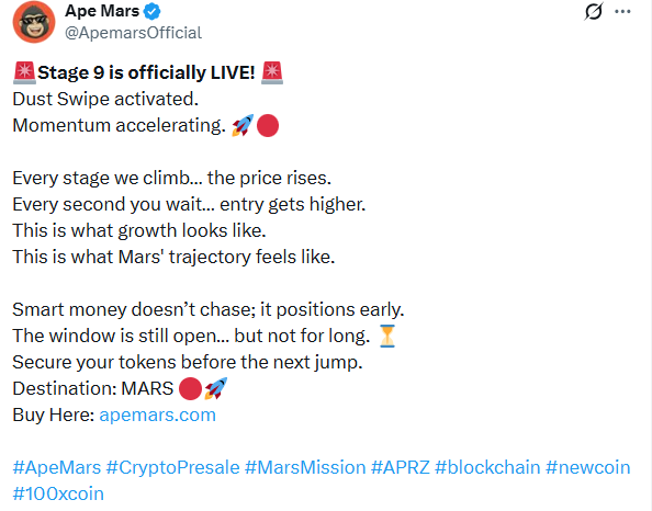 Apemars stage 9 presale is live