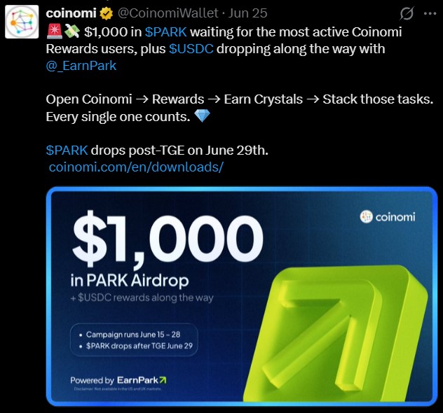 EarnPark airdrop campaign