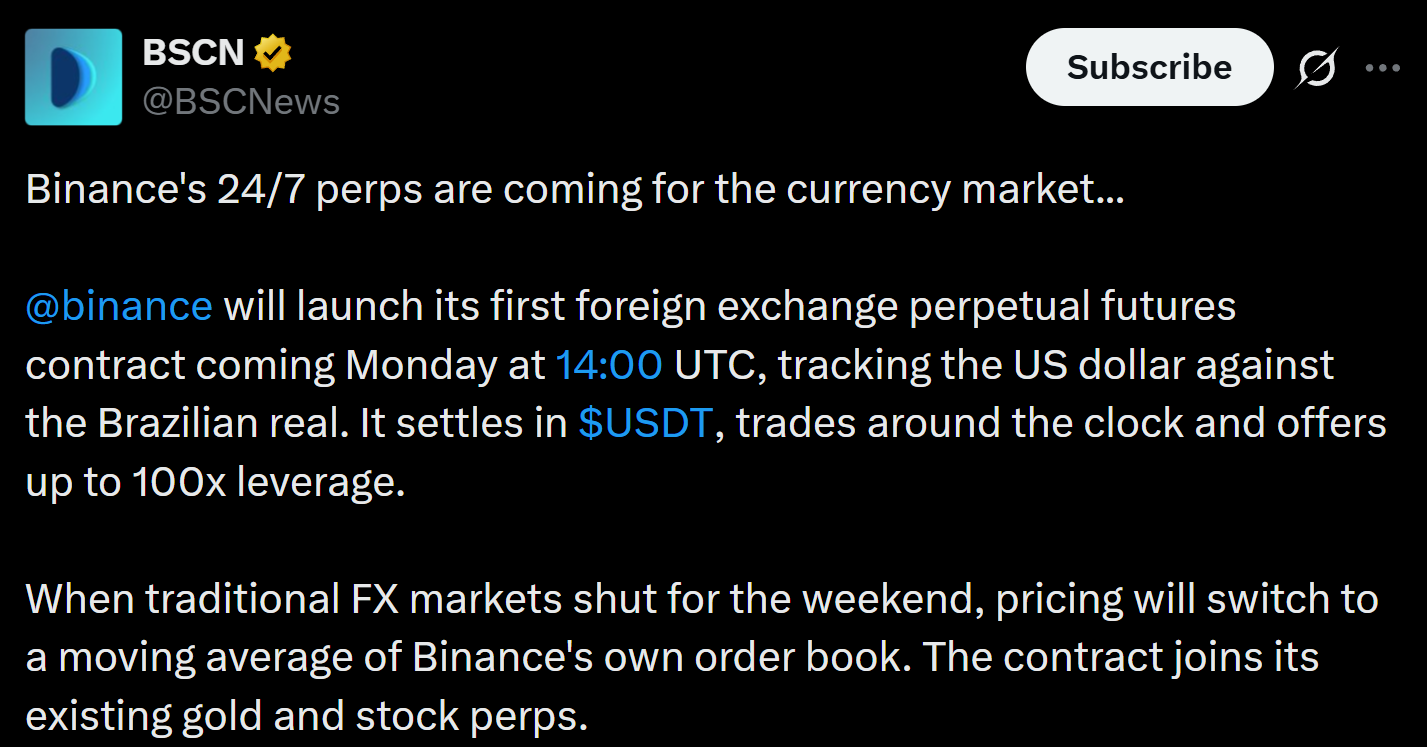 Information by BSCNews on X