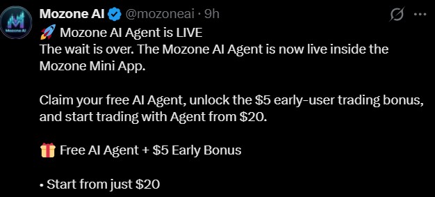 Mozone Ai agenta are live
