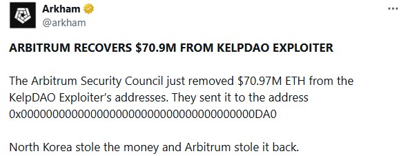 Arbitrum Recover Stolen Amount