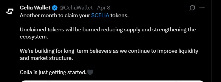 Celia Token Mainnet Migration Date Celia Token Mainnet Migration Date