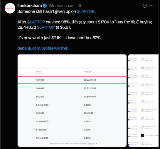 Buying the laptop coin at dip