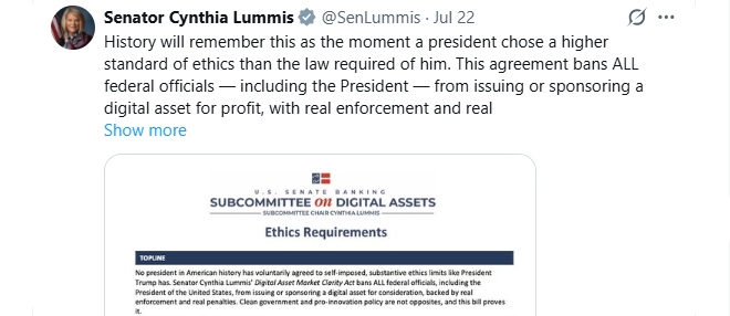 New Ethics Provision Added to Crypto Clarity Act
