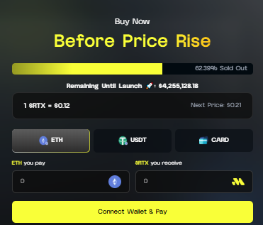 Official Remittix presale dashboard