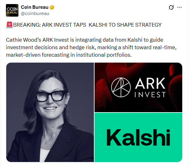 ARK Invest Kalshi prediction market strategy for investors