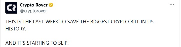Clarity Act Facing Week Deadline