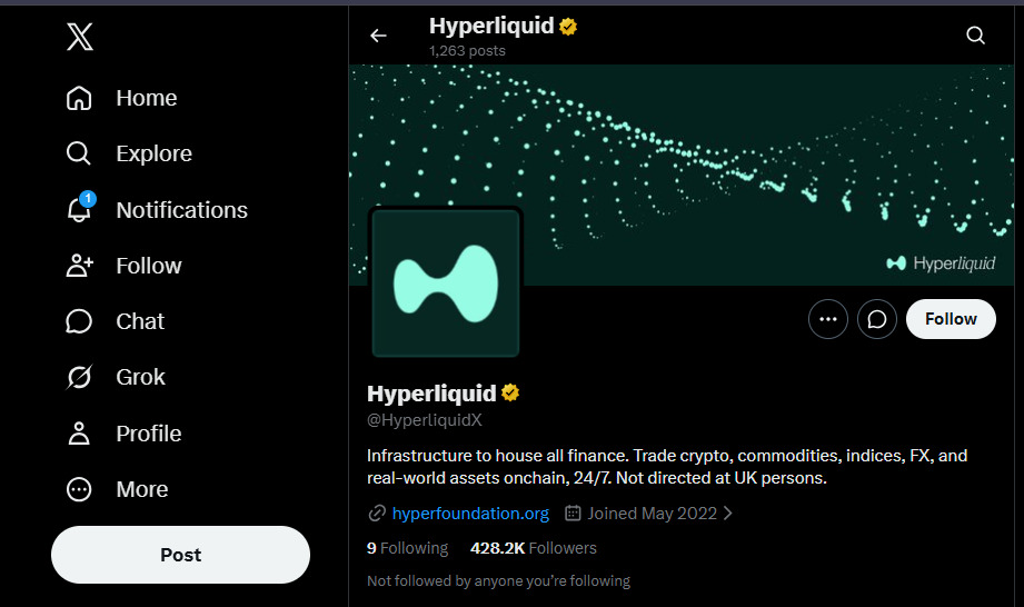 Hyperliquid Official X Account Hyperliquid Official X Account