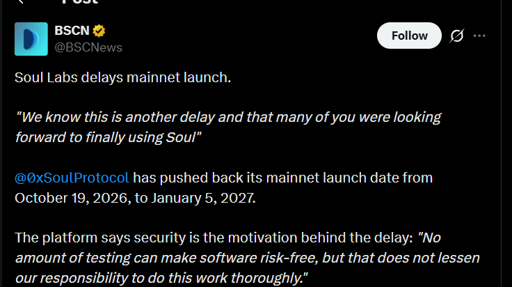 Soul Labs Latest Mainnet Update: January 2027 Soul Labs Latest Mainnet Update: January 2027