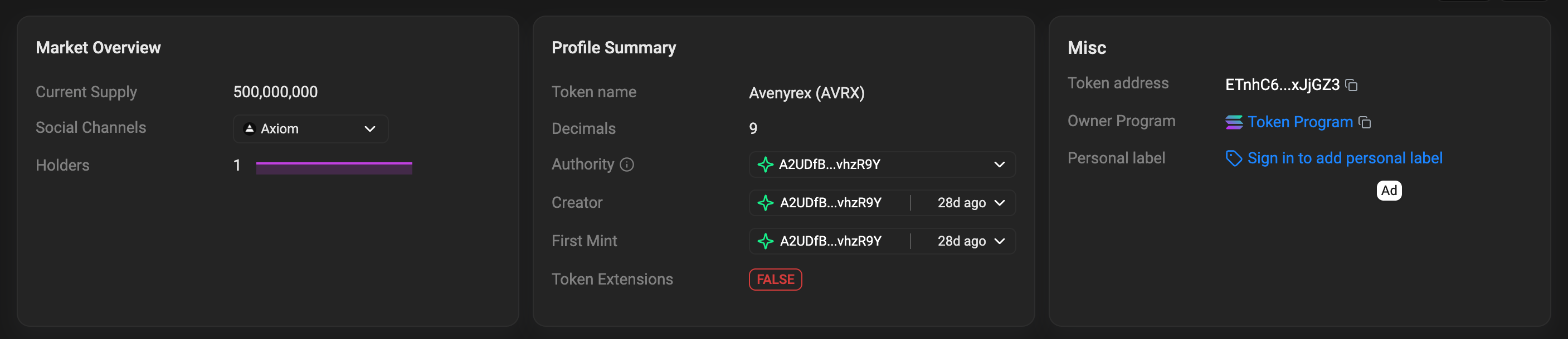 AVRX Mind Address