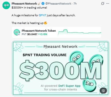 $300M+ in PNT Trading Volume a milestone $300M+ in PNT Trading Volume a milestone