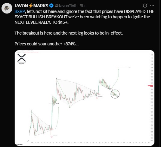 Is XRP Going to $15? What Javon Marks Says Is XRP Going to $15? What Javon Marks Says