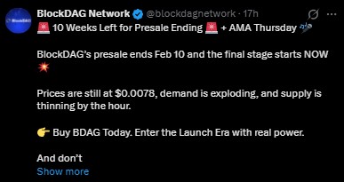 BlockDAG presale end date