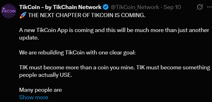 Tikcoin Network Listing Date