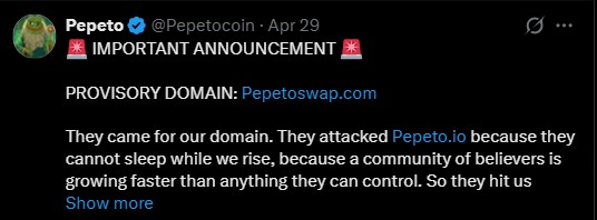 Pepeto April Domain hack Pepeto April Domain hack
