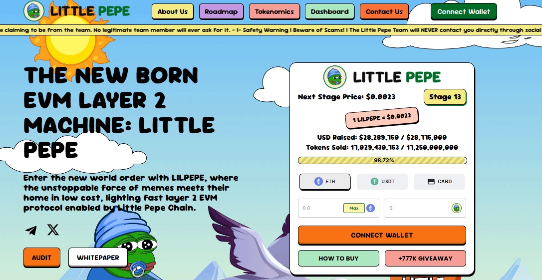 Little Pepe Layer 2 dashboard