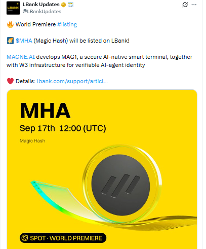 Magic Hash is developed by MAGNE.AI and centers on MAG1