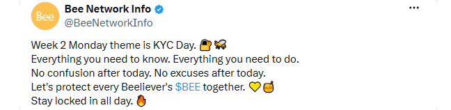 Bee Network KYC Day Bee Network KYC Day