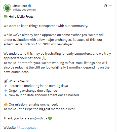 tweet on x little pepe