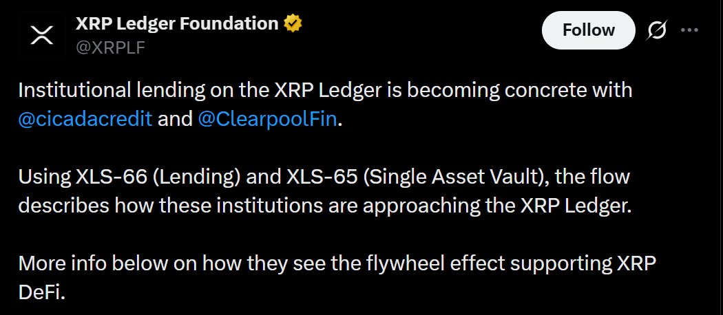 XRP Ledger foundation on x