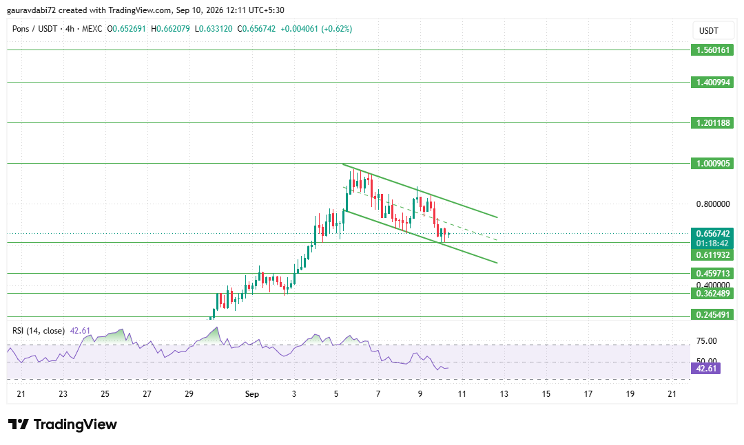 PONS technical analysis, PONS buy the dip, Pons Robinhood Chain, PONS buyback