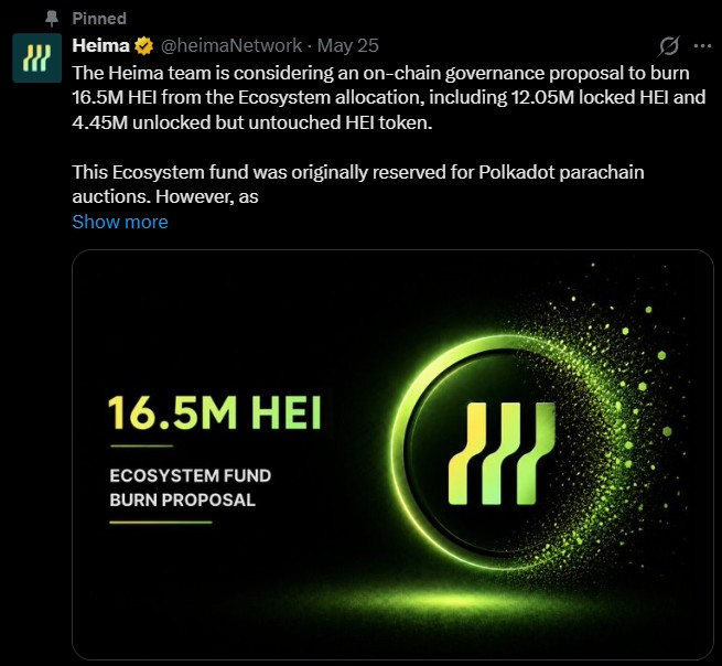 Heima Network Token Burn Proposal