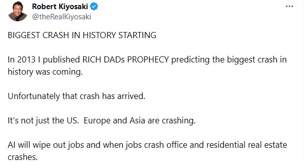 Robert Kiyosaki Bitcoin Crash Warning Robert Kiyosaki Bitcoin Crash Warning