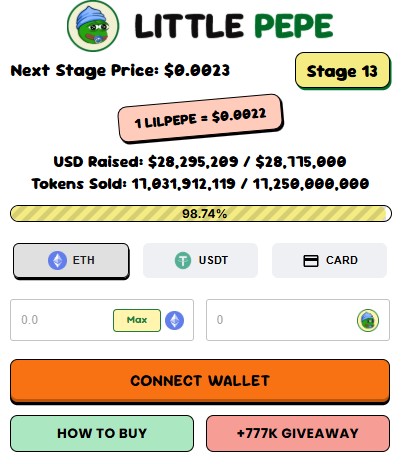 Little Pepe Presale Dashboard