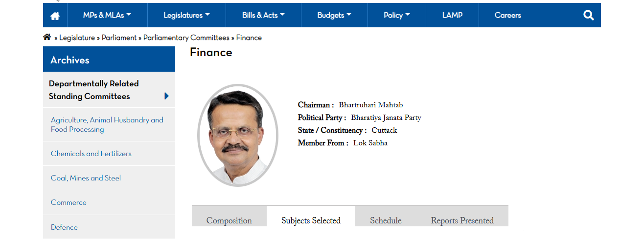 India Parliamentary Committee