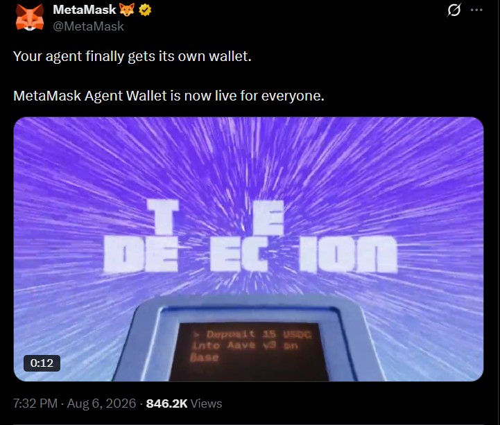 MetaMask Agent Wallet Goes Live