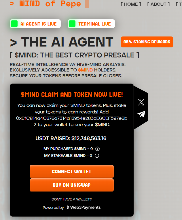 Mind of pepe Presale data 