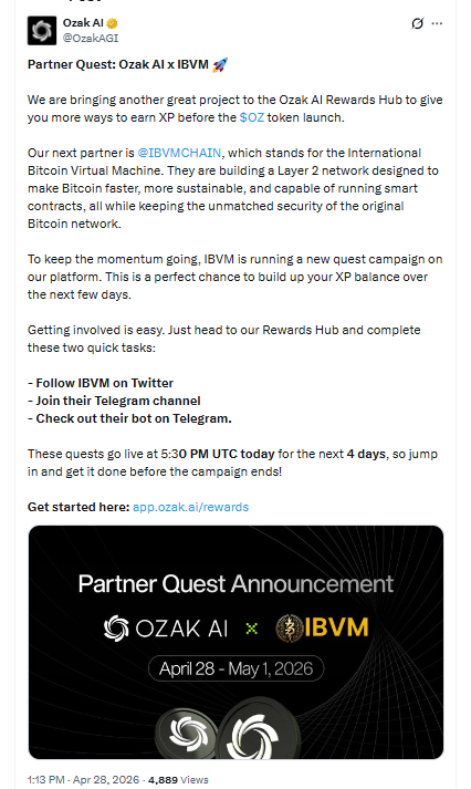 Partenership with IBVM (International Bitcoin Virtual Machine)
