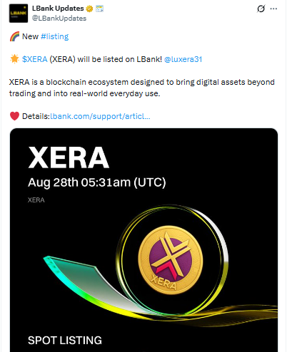 XERA describes itself as a blockchain ecosystem XERA describes itself as a blockchain ecosystem