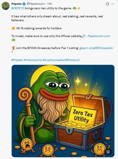 $PEPETO brings zero-tax utility $PEPETO brings zero-tax utility