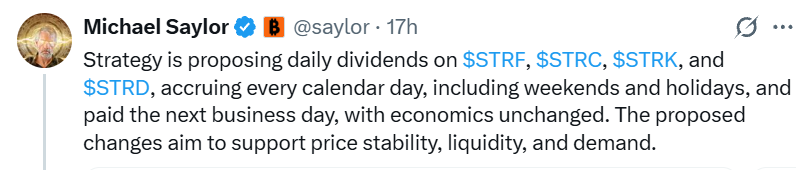Strategy daily dividend plan Strategy daily dividend plan