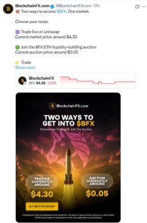 Two ways to access $BFX. One market Two ways to access $BFX. One market
