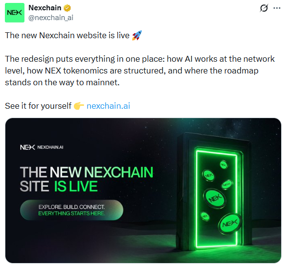 New nexchain website is live