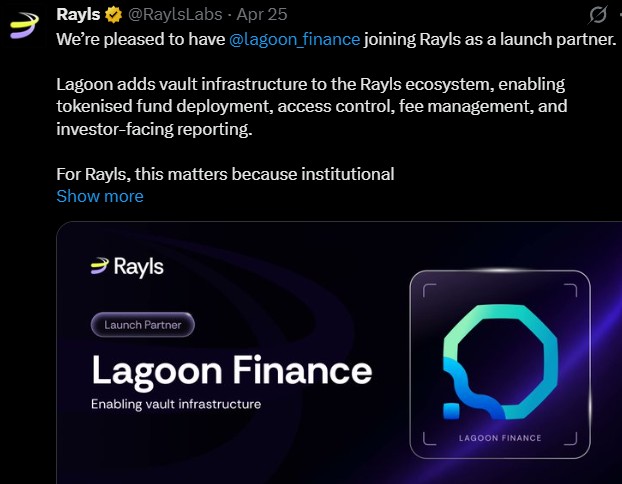 Lagoon Finance funds Rayls
