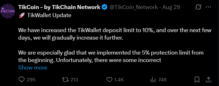 Tikchain Network Tikwallet Update Tikchain Network Tikwallet Update